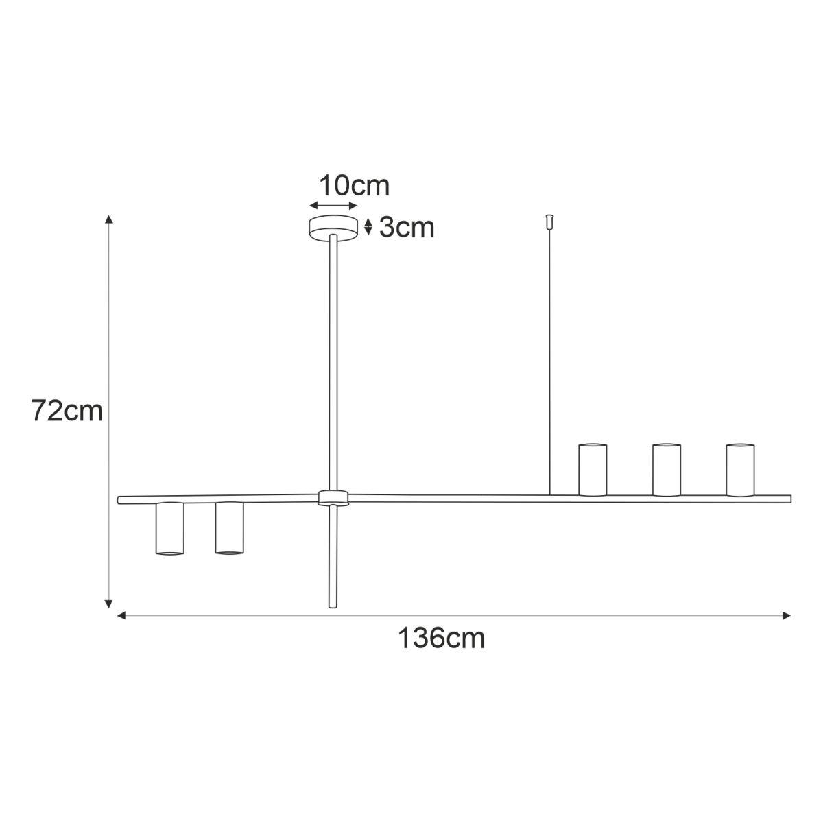 Lampa sufitowa K-4755 ROCCO 136x72x10 cm do salonu lub pokoju czarny nr. 4