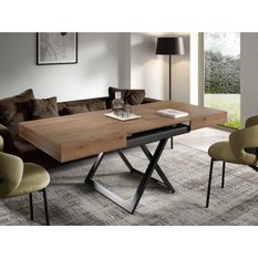 Stół rozkładany 120x90x80 cm Aurora U truffle brown davos oak do jadalni - Miniaturka zdjęcia nr 7