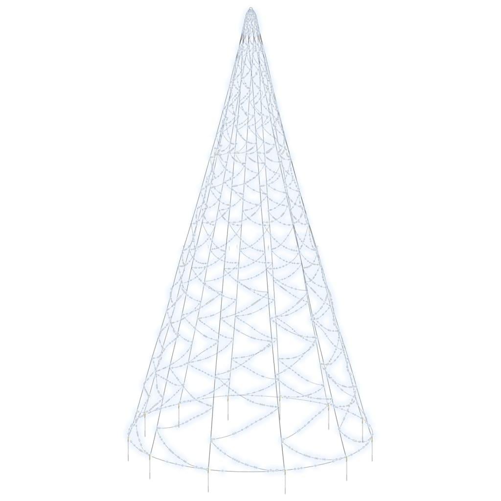 Choinka do montażu na maszcie, 3000 zimnych białych LED, 800 cm