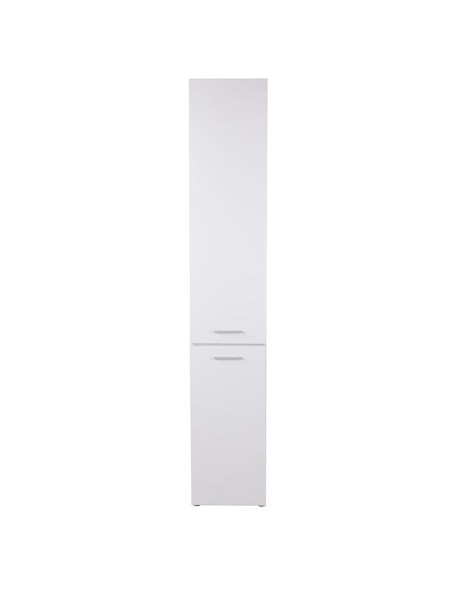 Szafka łazienkowa słupek LUBA I 174×30×30 cm z szafkami i półkami oraz koszem do łazienki biała nr. 4