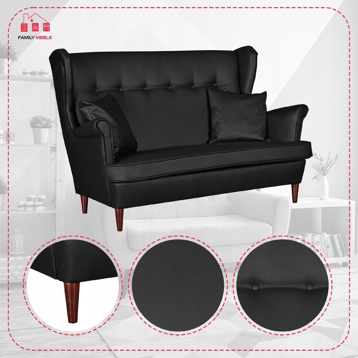 Zestaw wypoczynkowy eko skóra sofa + 2F+2P nr. 6