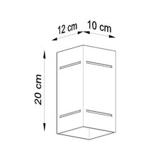 Kinkiet BLOCCO czarny 20x12x10cm nowoczesny G9 do salonu - Miniaturka zdjęcia nr 5