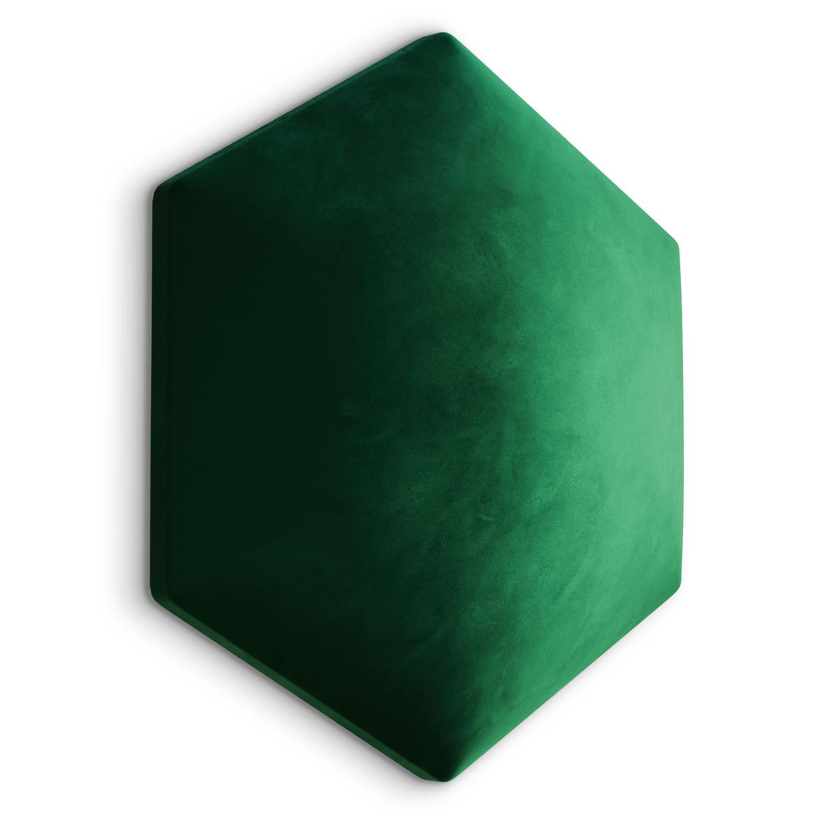 Panele tapicerowane 35x40 hexagon magic velvet butelkowa zieleń