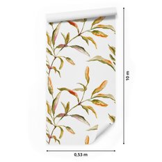 Tapeta Do Jadalni LIŚCIE Akwarela Liście Rośliny - Miniaturka zdjęcia nr 2