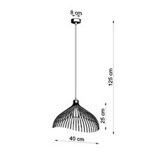 Lampa wisząca UMB biały 125x40x40cm nowoczesna E27 do salonu - Miniaturka zdjęcia nr 4