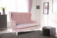 Zestaw wypoczynkowy mebli ARI 149x104x92 cm uszak sofa fotele pufy do salonu Mirofaza fioletowy - Miniaturka zdjęcia nr 4