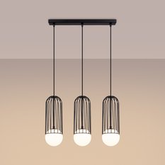 Lampa wisząca BRINA 3L czarna 115x12x54cm nowoczesna G9 do salonu - Miniaturka zdjęcia nr 3