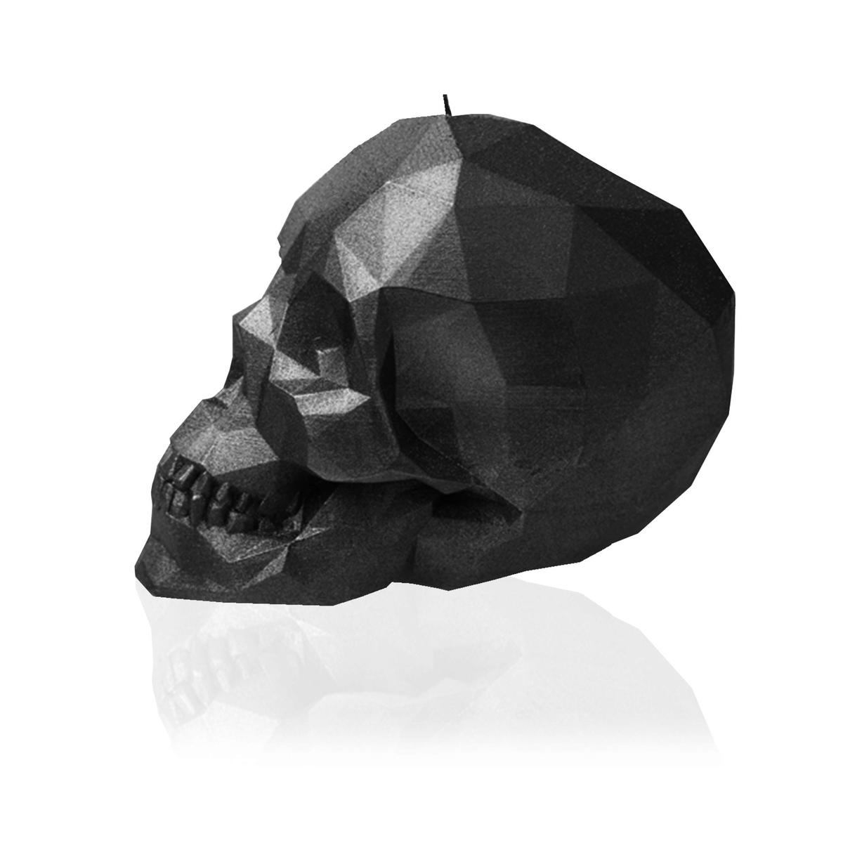 Świeca Skull Low-Poly Black Metallic Big nr. 3