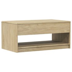 Stolik kawowy SAUDA 99x55x45 cm z dwoma szufladami lite drewno sosnowe kolor dębu do salonu - Miniaturka zdjęcia nr 6