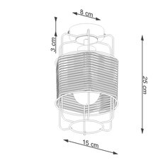 Plafon GIZUR 25x15x15cm E27 nowoczesna lampa do salonu - Miniaturka zdjęcia nr 5