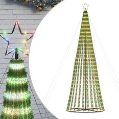 Stożkowa choinka z lampek, 688 kolorowych LED, 300 cm - Miniaturka zdjęcia nr 2