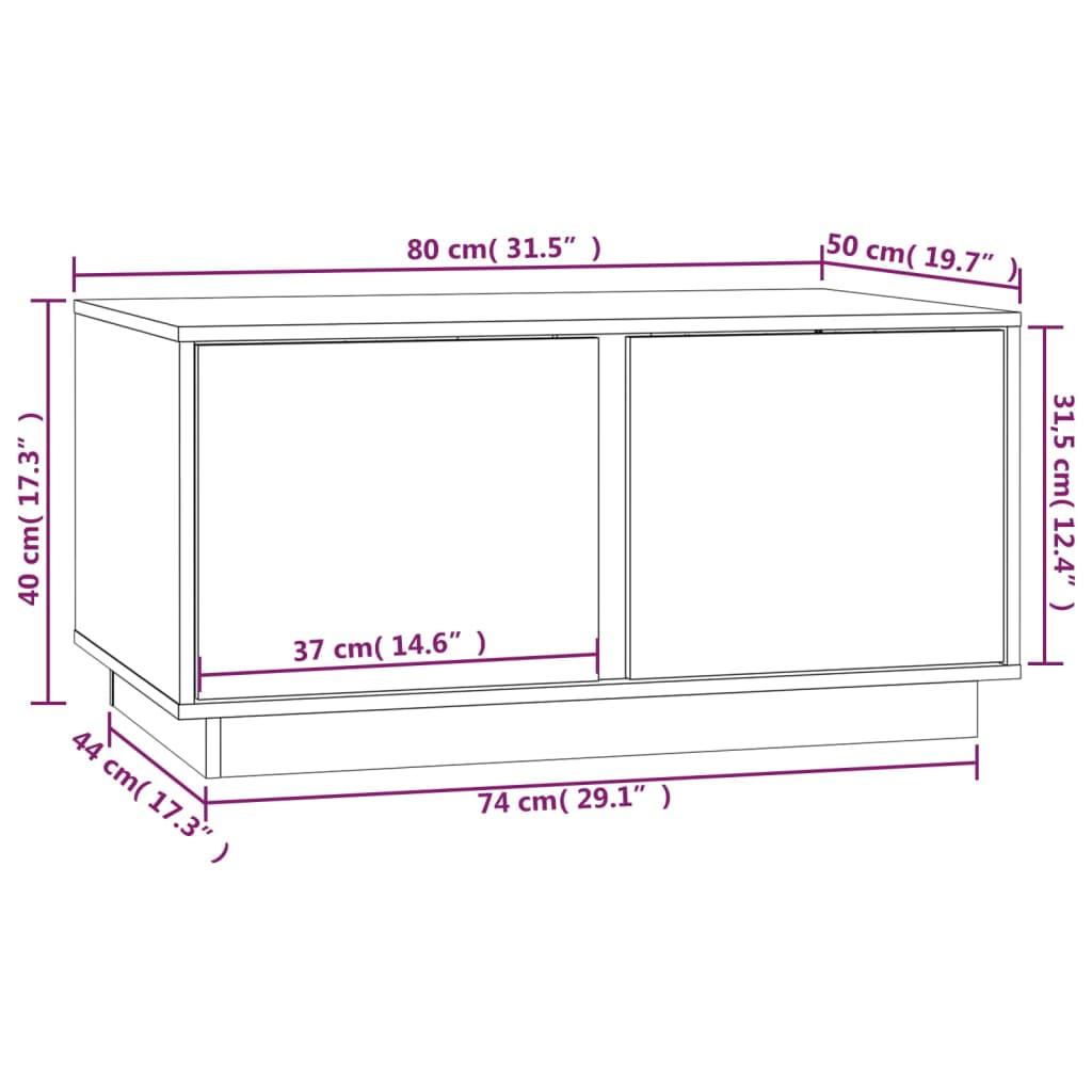 Stolik kawowy 80x50x40 cm  z pojemnymi szufladami z litego drewna sosnowego do salonu nr. 10