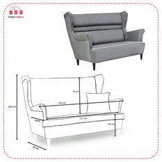 Zestaw wypoczynkowy sofa + 2 fotele Family Meble - Miniaturka zdjęcia nr 5