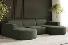 Sofa MODENA STUDIO U 299x78x165 cm w kształcie U bez funkcji spania do salonu NEVE oliwkowy - Miniaturka zdjęcia nr 2