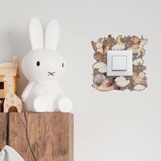 Naklejka Pod Kontakt Do Pokoju Dzieci Zwierzątka 20x20 Chmurki Kropki Gwiazdki - Miniaturka zdjęcia nr 4