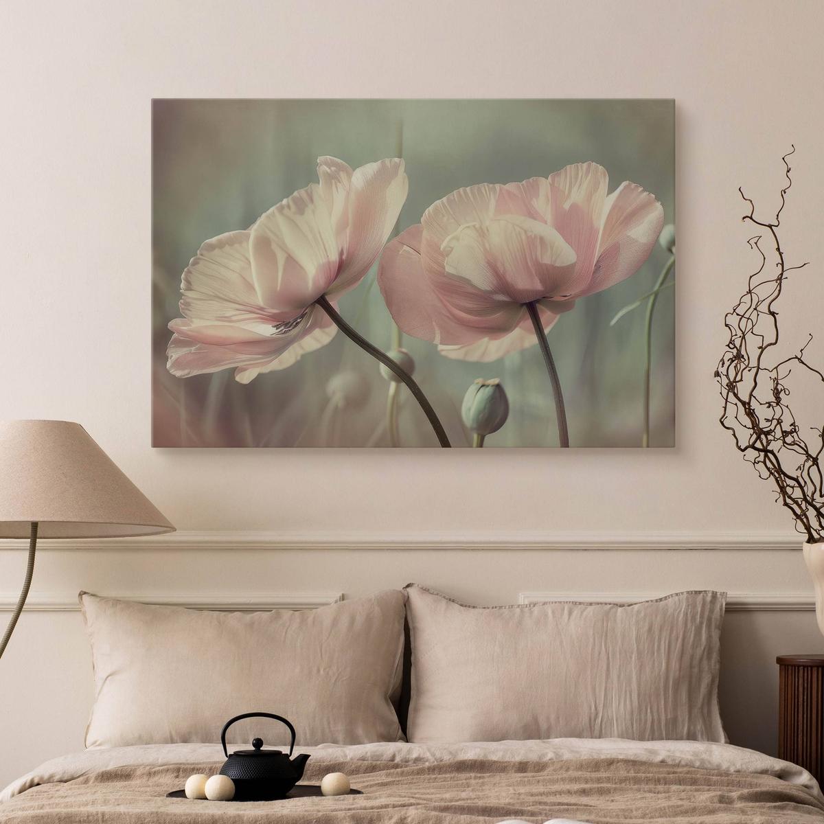 Obraz Na Płótnie Delikatne Kwiaty Pastelowe Tulipany 100x70 Natura nr. 5