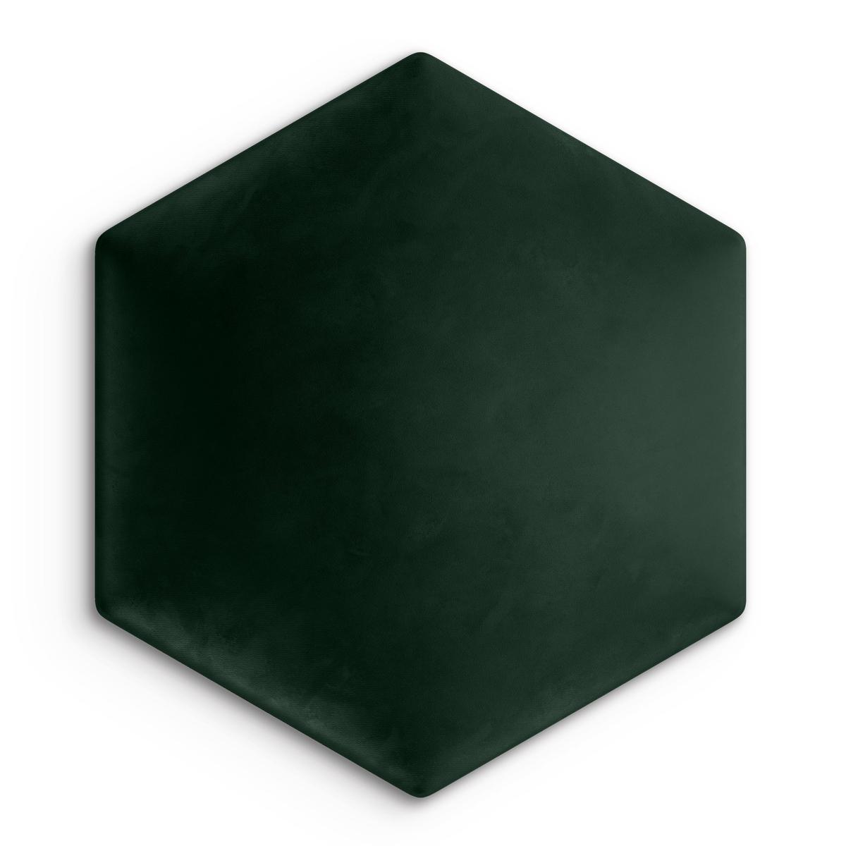 Panele tapicerowane 35x40 cm na ścianę hexagon butelkowa zieleń nr. 2