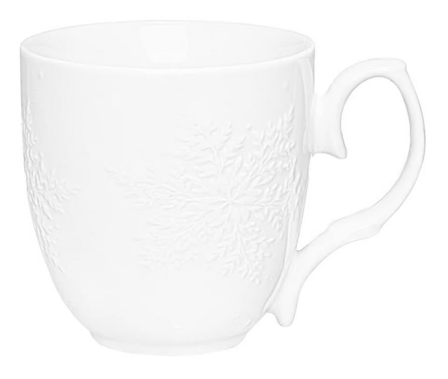 Kubek 350 ml porcelanowy śnieżynki do kuchni