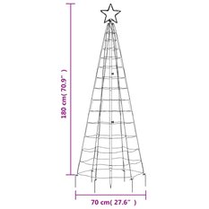 Choinka z lampek, z kołkami, 220 ciepłych białych LED, 180 cm - Miniaturka zdjęcia nr 11