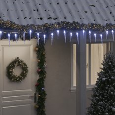 Lampki świąteczne w kształcie sopli, 200 LED, zimna biel, 20 m - Miniaturka zdjęcia nr 2