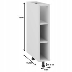 Korpus szafka kuchenna dolna 50x82x15 cm biały z akcesoriami do kuchni - Miniaturka zdjęcia nr 2