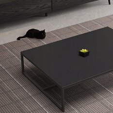 Stół 120 cm do salonu sypialni nowoczesny loft prostokątny czarny  - Miniaturka zdjęcia nr 2