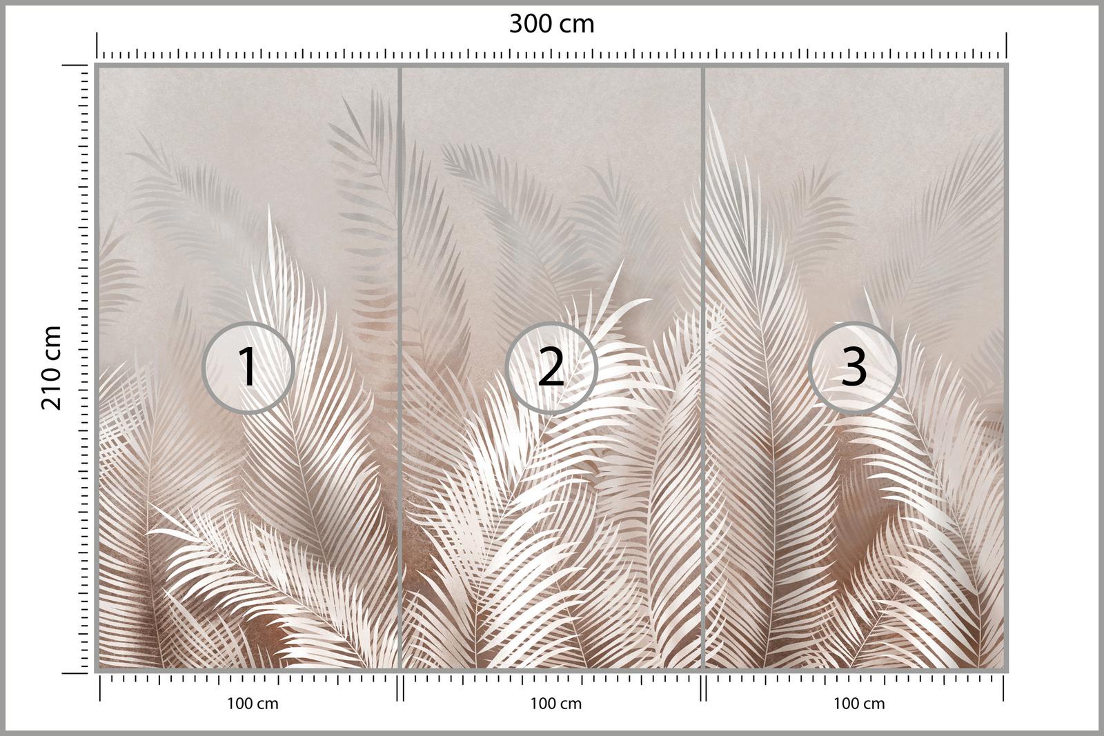 Fototapeta Liście PALMOWE Rośliny Natura 300x210  Dekoracja do Salonu z Modnym Efektem 3D nr. 2