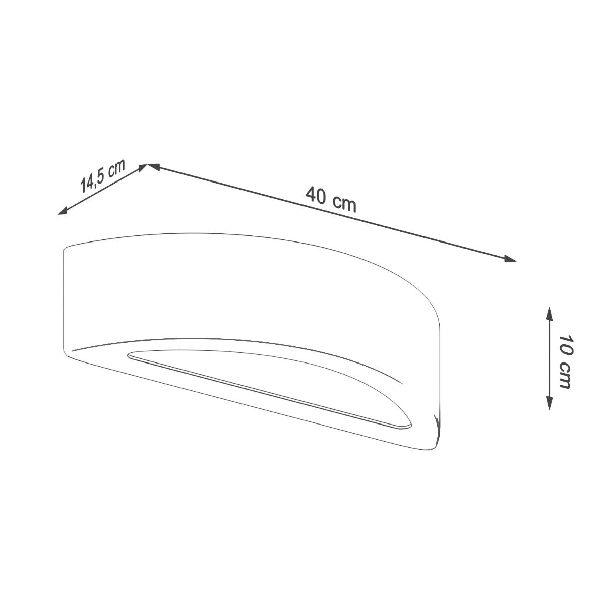 Kinkiet ATENA beton 10x14.5x40cm E27 nowoczesny do salonu nr. 4