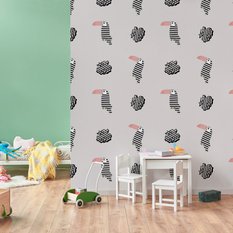 Tapeta dla dzieci – Tukany i liście  - Miniaturka zdjęcia nr 4