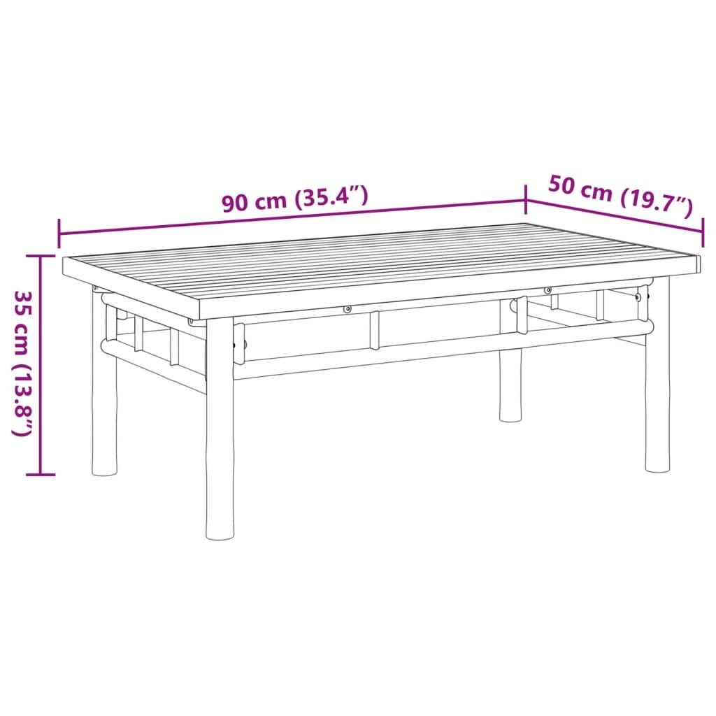 Stolik kawowy 90x50x35 cm bambusowy do salonu lub na balkon nr. 8