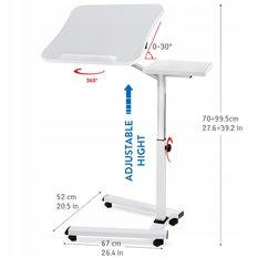 Tatkraft Like stabilny stolik pod laptopa, 4 kółka - Miniaturka zdjęcia nr 2