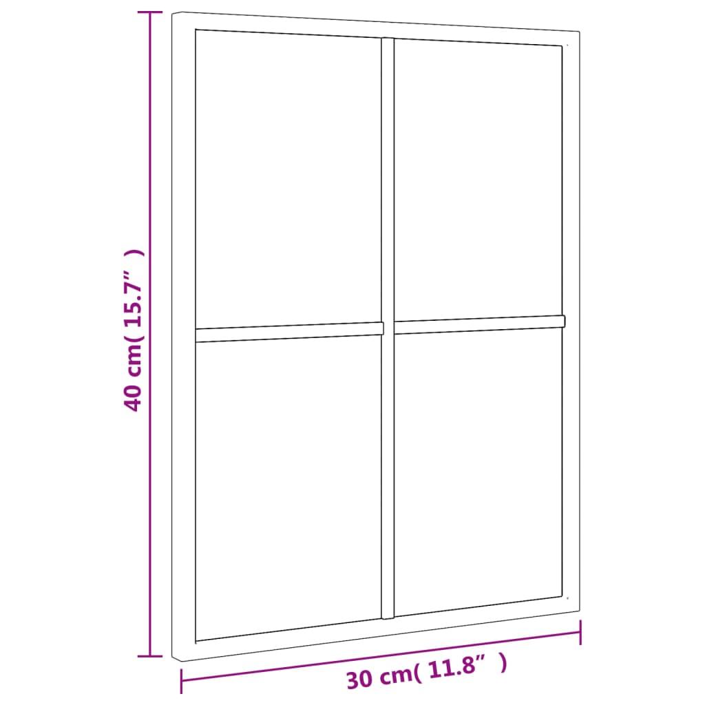 Lustro 30x40 cm do sypialni łazienki ścienne prostokątne żelazo czarne  nr. 8