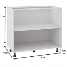 Korpus szafka kuchenna dolna 90x82x50,8 cm z akcesoriami biały do kuchni - Miniaturka zdjęcia nr 2