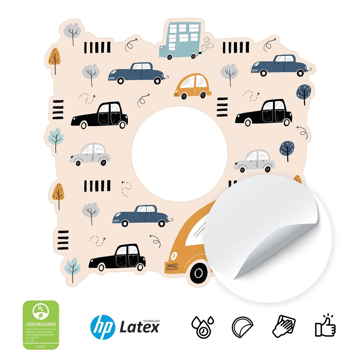 Naklejka Pod Włącznik Dla Dzieci Auta Samochody 20x20 Styl Skandynawski Drzewa nr. 3