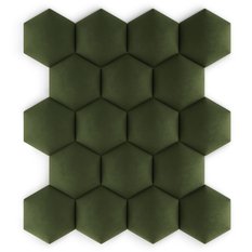 Panele tapicerowane 35x40 cm hexagon magic velvet khaki - Miniaturka zdjęcia nr 7