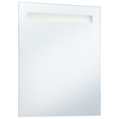  Lustro 50x60 cm do sypialni łazienki ścienne z LED szklane aluminium srebrny  - Miniaturka zdjęcia nr 1