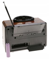 Radio przenośne 23 x 15,5 x 11,5 cm RETRO z funkcją bluetooth   USB ładowany solarnie - Miniaturka zdjęcia nr 6