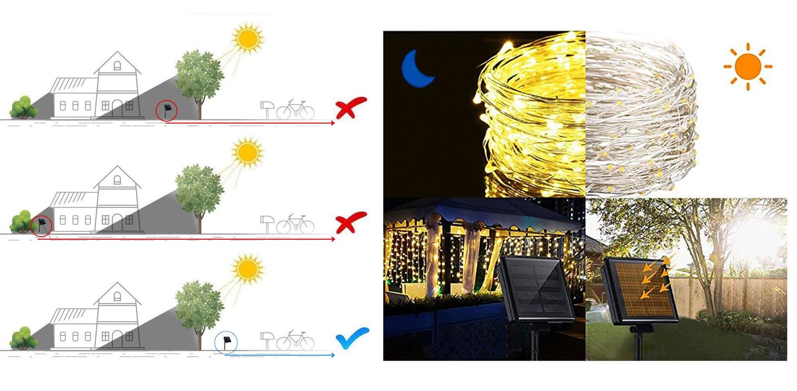Girlanda ogrodowa 10m lampki ledowe solarne do ogrodu  nr. 9