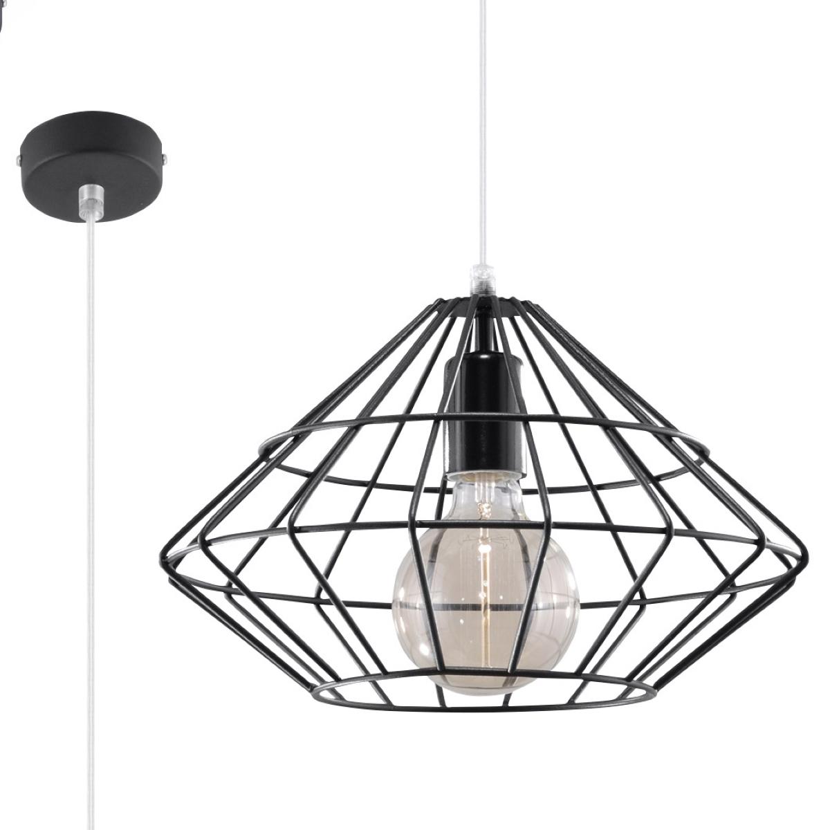 Lampa wisząca UMBERTO czarna 120x32x32cm nowoczesna E27 do salonu nr. 1