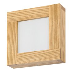 Panel LED 20 x 20 x 5 cm plafon z drewna rustykalny 18W kinkiet do salonu - Miniaturka zdjęcia nr 3