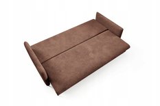 Kanapa BELISSA 216x91x98 cm sofa z funkcją spania z pojemnikiem BOUCLE brązowa do salonu - Miniaturka zdjęcia nr 5