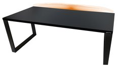 Biurko gamingowe model 1 Low 160x80x3.6 cm czarne loftowe led metalowe do pokoju gracza - Miniaturka zdjęcia nr 3