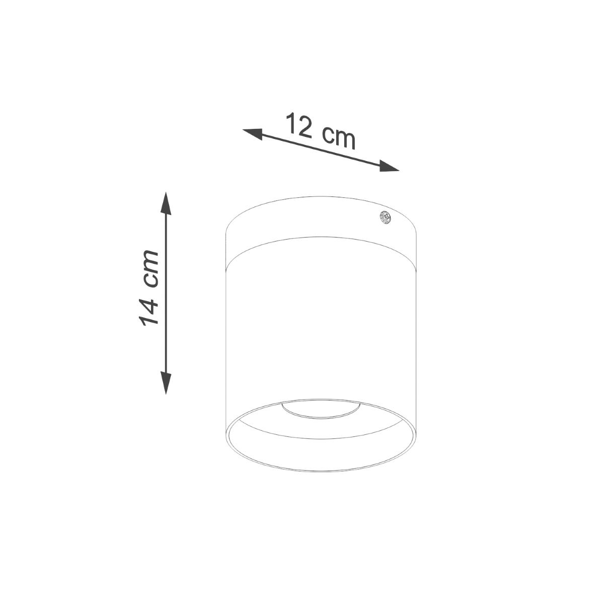 Plafon RIF czarny 14x12x12cm owoczesna lampa GU10 do salonu  nr. 10