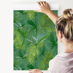Tapeta malowane liście zielone PRZYRODA rośliny  - Miniaturka zdjęcia nr 6