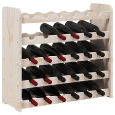  Stojak na wino 67,5x25x60 cm lite drewno sosnowe 30 butelek do salonu - Miniaturka zdjęcia nr 4