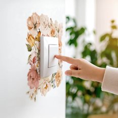 Naklejka Pod Kontakt Włącznik Kwiaty Róże Piwonie 20x20 Motyle Boho Dla Dzieci - Miniaturka zdjęcia nr 7