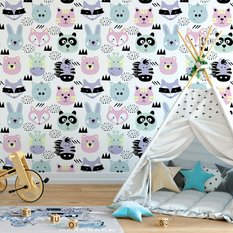 Tapeta Do Pokoju Dziecięcego KOLOROWE Zwierzątka  - Miniaturka zdjęcia nr 7
