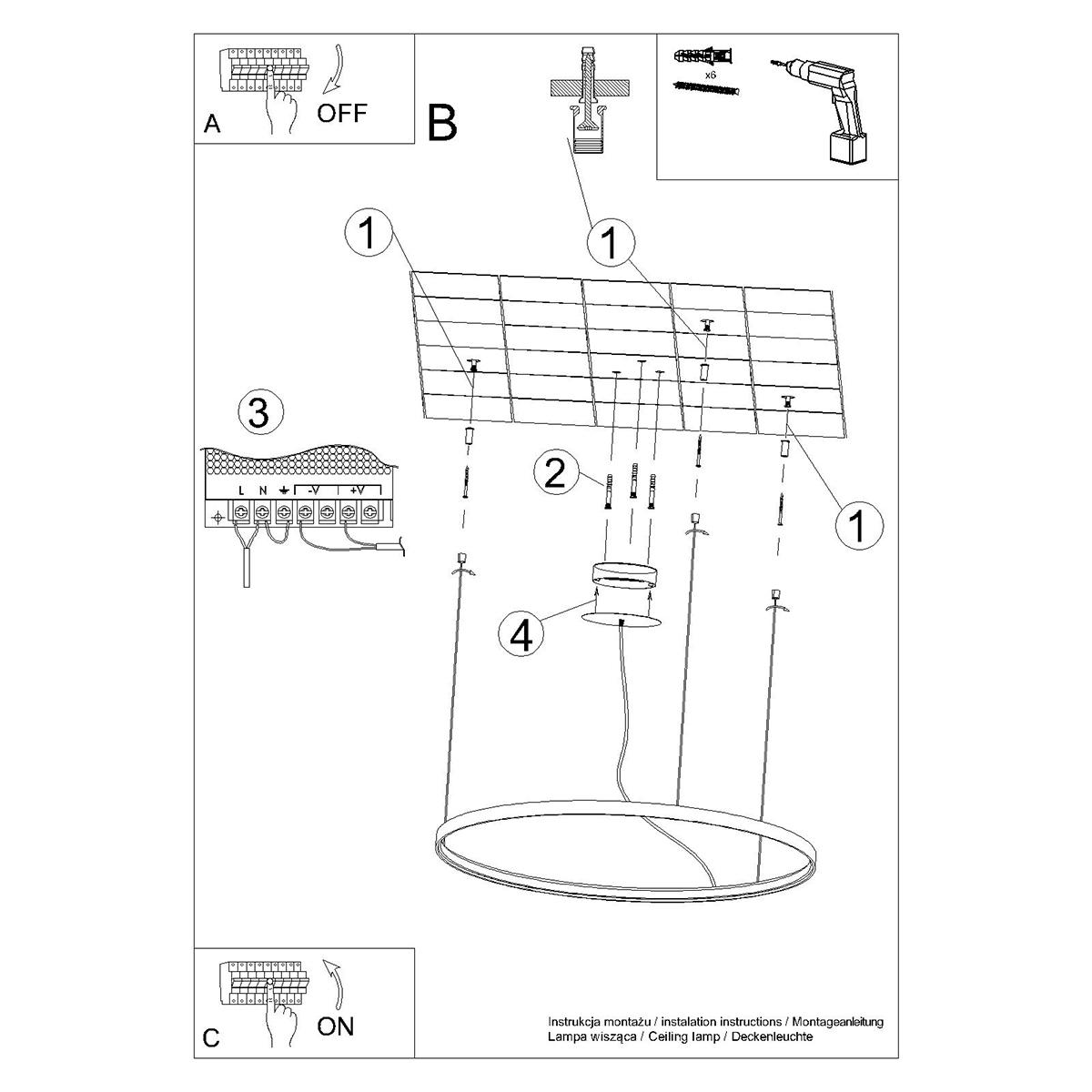 Żyrandol RIO 78 złoty połysk LED 150x78x78cm nowoczesna lampa wisząca LED do salonu nr. 10