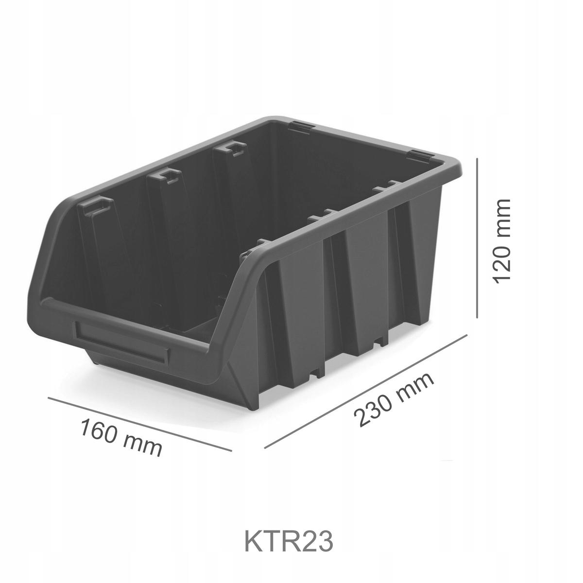 Pojemnik magazynowy, kuweta KTR23 - 230x160x120mm nr. 3