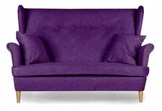 Zestaw wypoczynkowy mebli ARI 149x104x92 cm uszak sofa fotele pufy do salonu Mirofaza fioletowy - Miniaturka zdjęcia nr 2